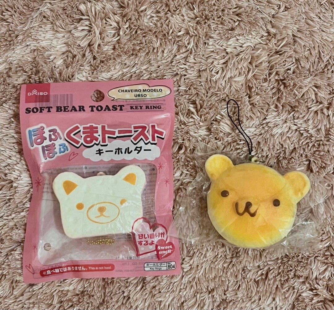 daiso bear bread bun squishy