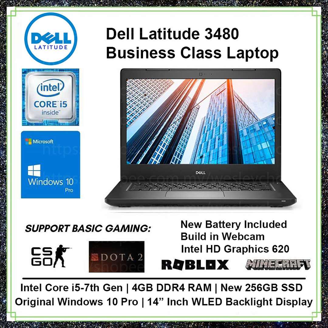 Dell Latitude 3480 Intel Core i5 7th Gen Business Class Laptop