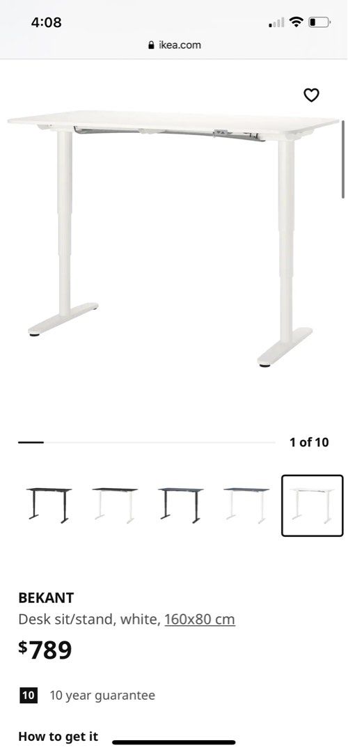 Ikea Electric desk adjust height, Furniture & Home Living, Furniture