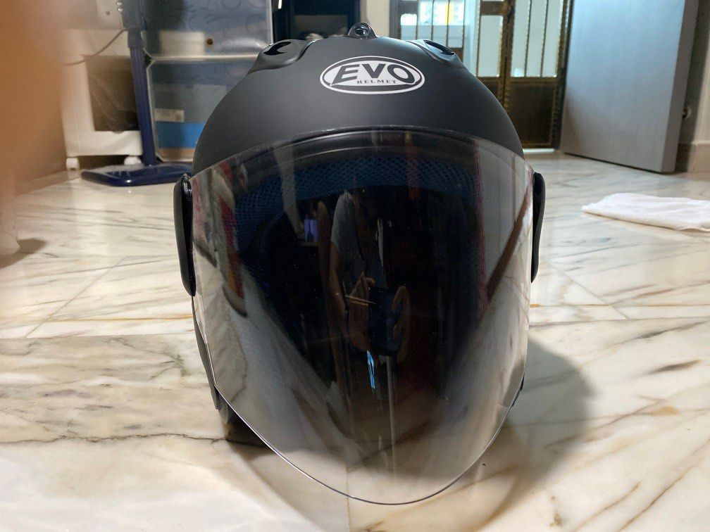 EVO RS959 Matte Black Helmet [PSB Approved], Motorcycles, Motorcycle