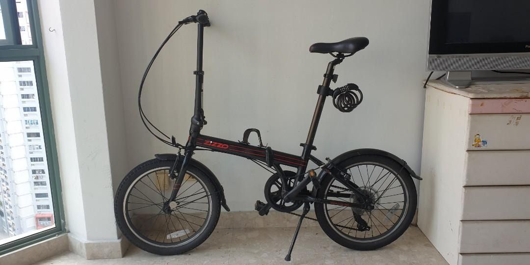 Folding Bike Euro Mini Zizzo Lightweight Aluminium Frame Shimano 7 Speed