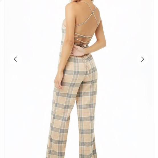 Plaid jumpsuit deals forever 21