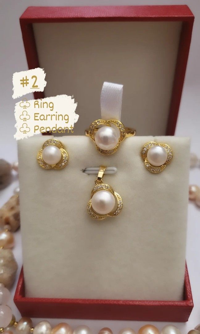 Freshwater Pearl Set Luxury Accessories on Carousell