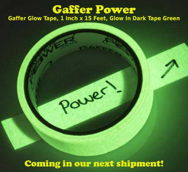 Gaffer Power Gaffer Glow Tape, 1 Inch x 15 Feet, Glow In Dark Tape