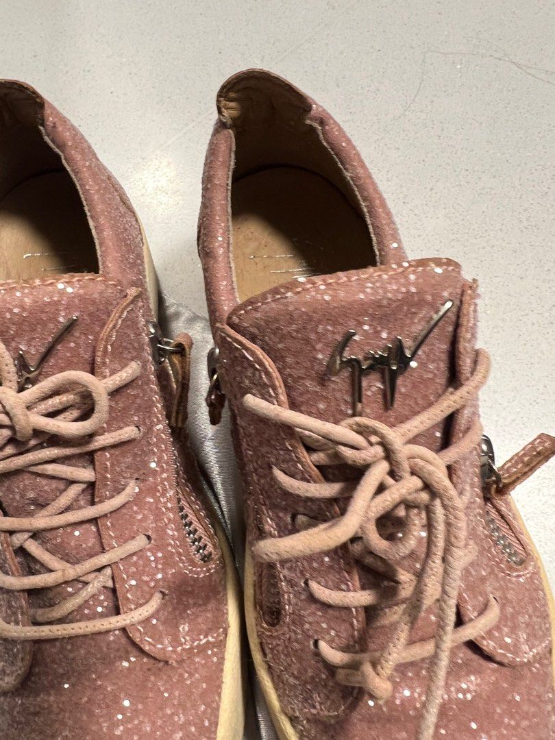 Giuseppe Zanotti Pink Glitter Sneakers