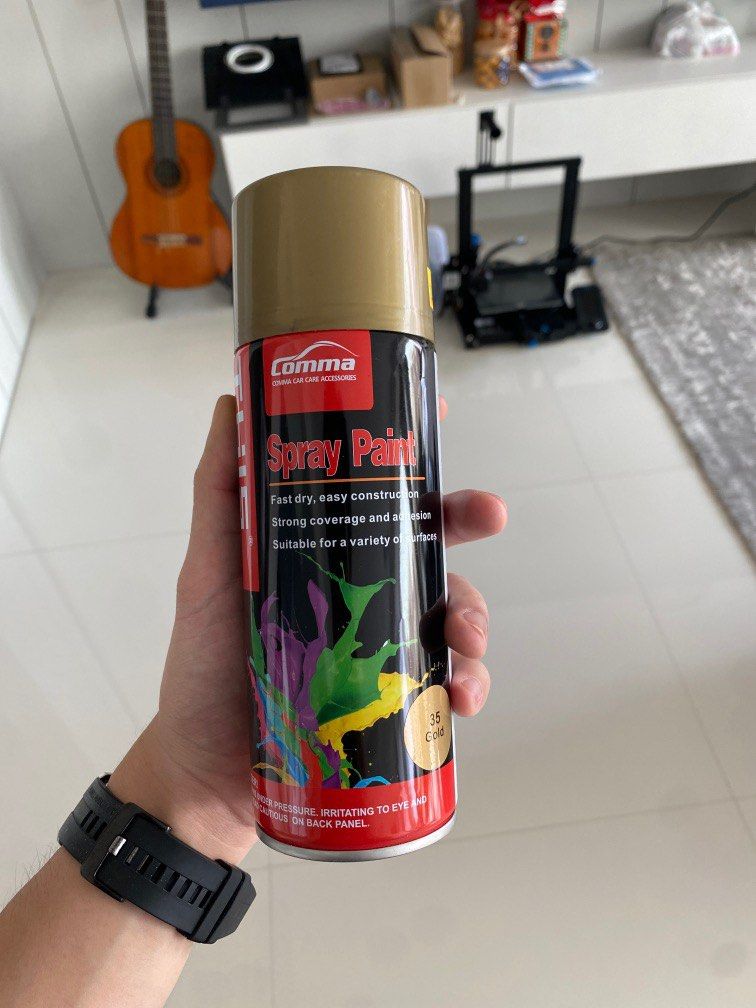 Gold metallic spray paint, Hobbies & Toys, Stationery & Craft, Art & Prints on Carousell