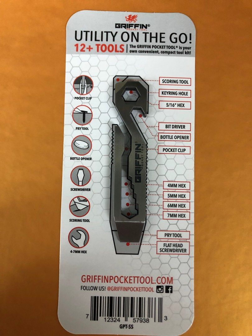 GPT® Original  Brass - Griffin Pocket Tool