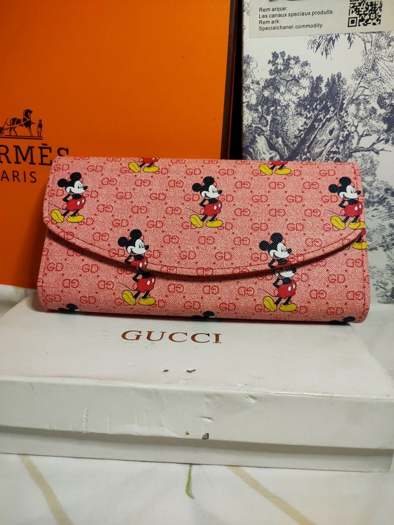 Gucci mickey mouse long wallet store
