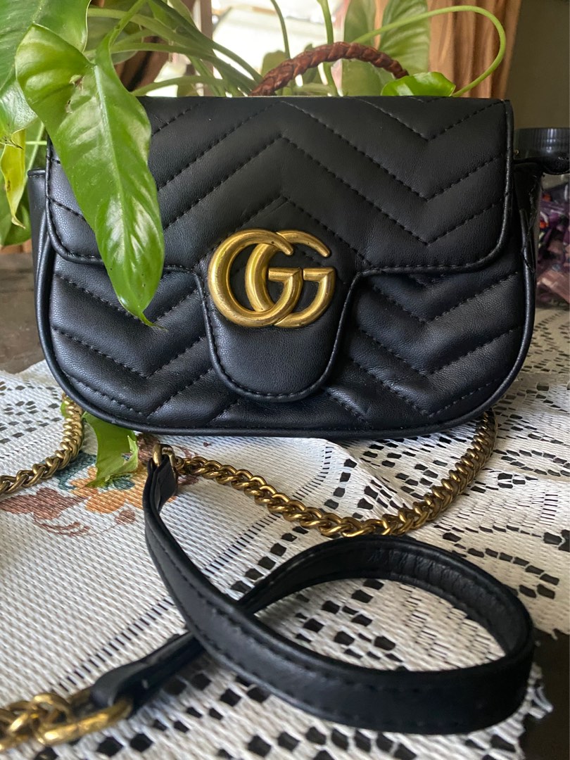 Gucci sling bag black hot sale