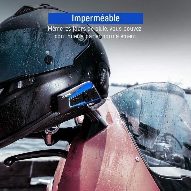 Lexin 2pcs r6 bt interphone bluetooth motorbike motorcycle helmet intercom headset 1000m rider sales