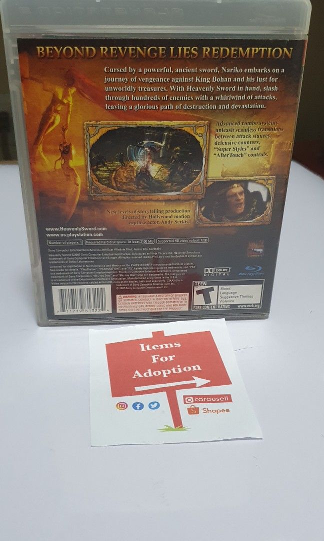 Heavenly Sword PS3 (Sony Playstation 3,), Video Gaming, Video Games ...