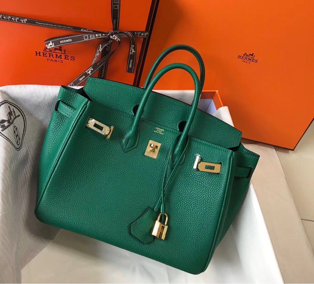 Hermes Birkin 30 Vert Vertigo Ostrich Ghw, Luxury, Bags & Wallets on  Carousell