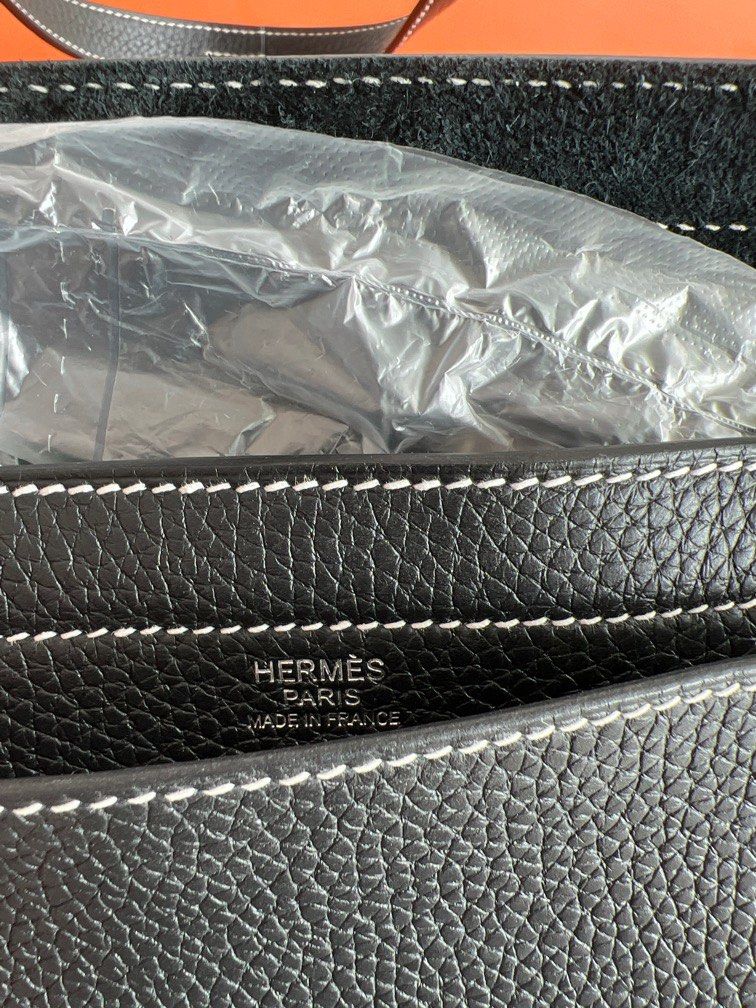 HERMES Cabasellier Tote Shoulder Bag Craie Taurillon Clemence Leather