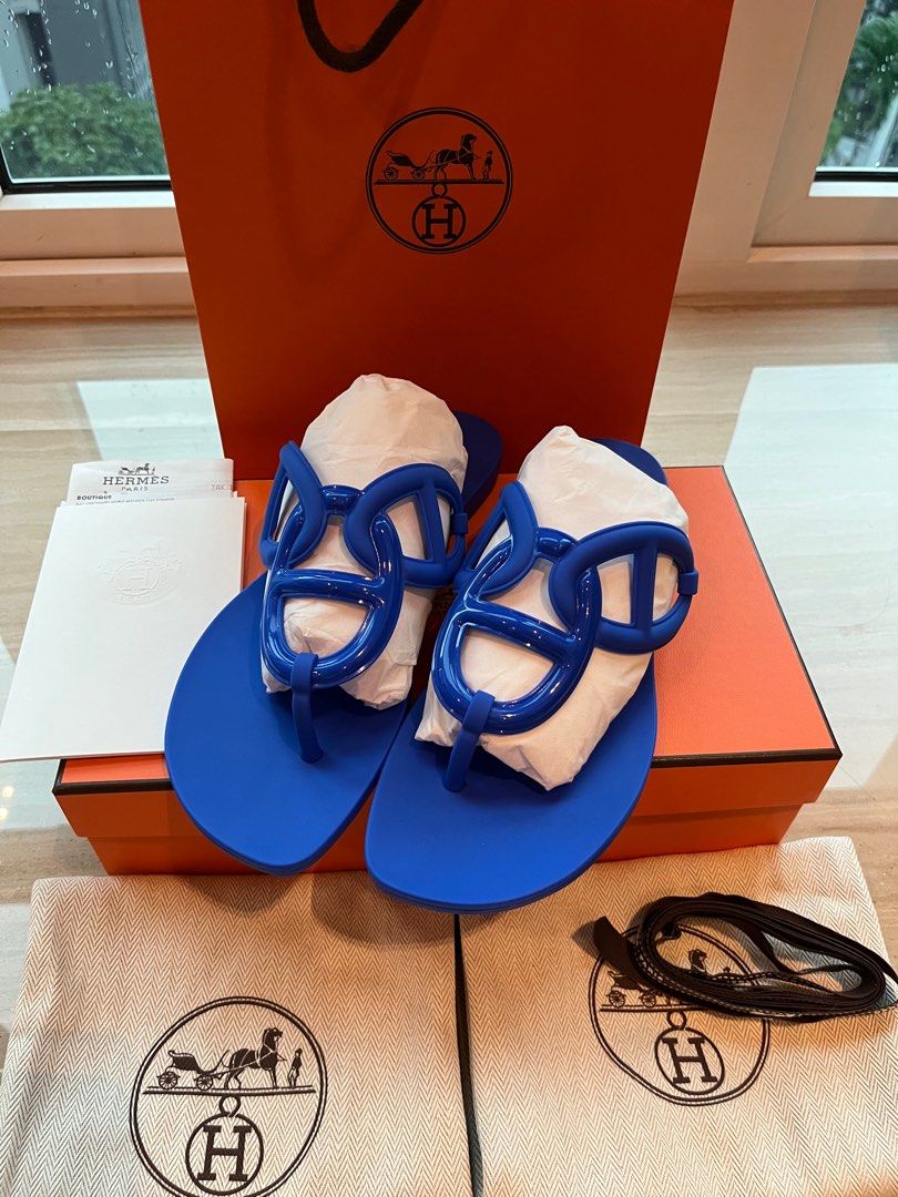 Blue hotsell hermes sandals