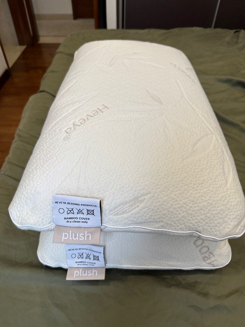 Heveya 2x plush organic latex pillows Furniture Home Living