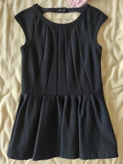 H&m Black Peplum Top atasan cewek backless