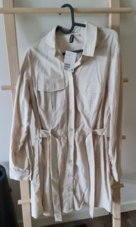 H&M cotton utility dress in light beige
