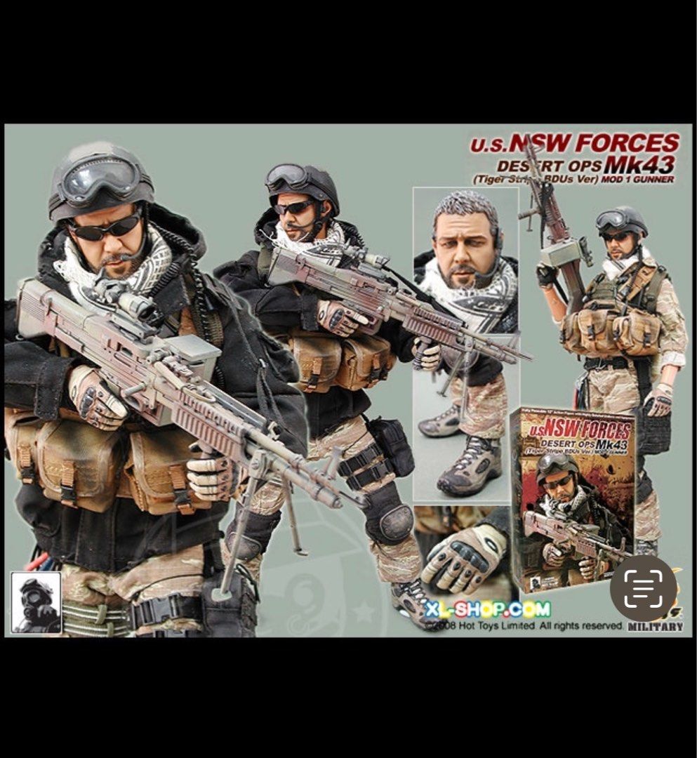 Hot Toys NSW Desert Ops MK43 1/6. Not Dam Toys Soldier Story DID 