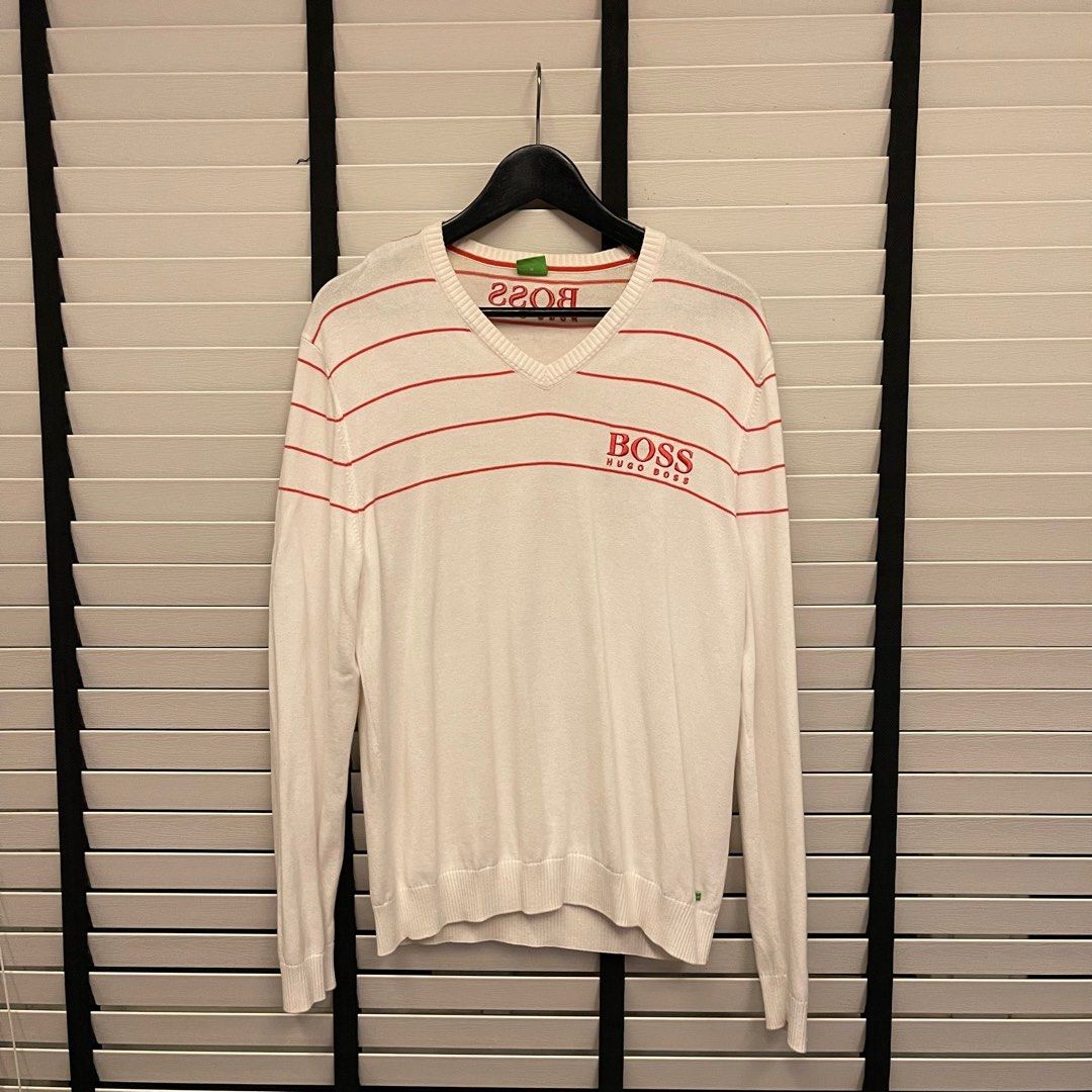 hugo boss white sweater