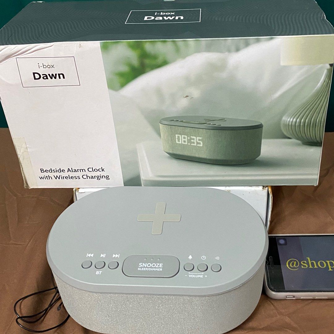 IBOX DAWN BEDSIDE ALARM CLOCK, SPEAKER AND WIRELESS CHARGING, Audio