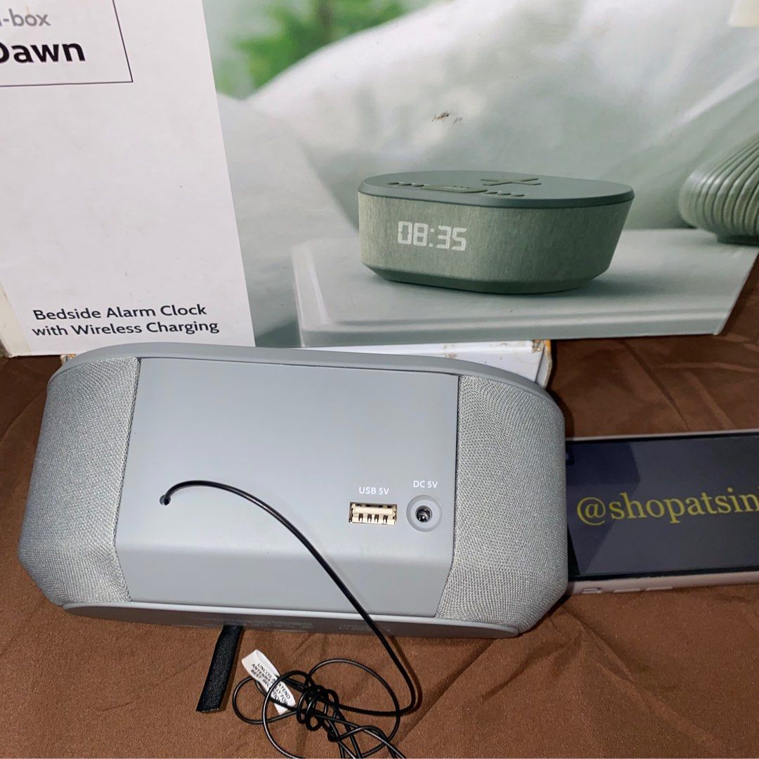IBOX DAWN BEDSIDE ALARM CLOCK, SPEAKER AND WIRELESS CHARGING, Audio