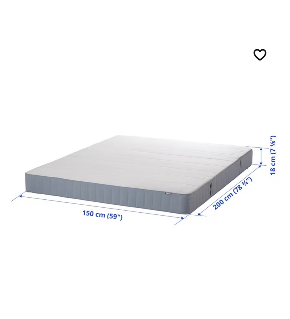 IKEA HAFSLO queen mattress, Furniture & Home Living, Bedding & Towels