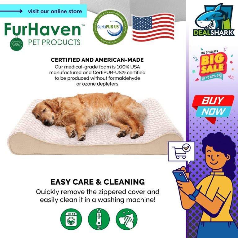Orthopedic contoured pet bed lounger online
