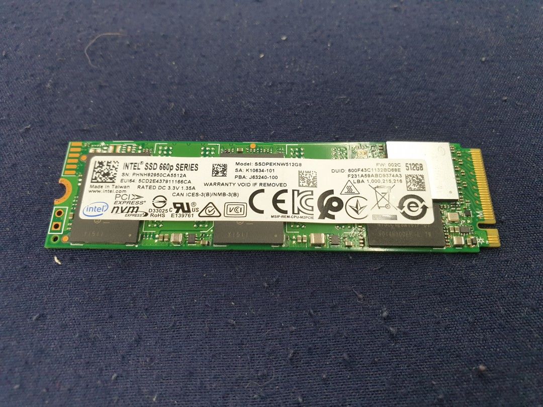 Intel hot sale 660p 500gb