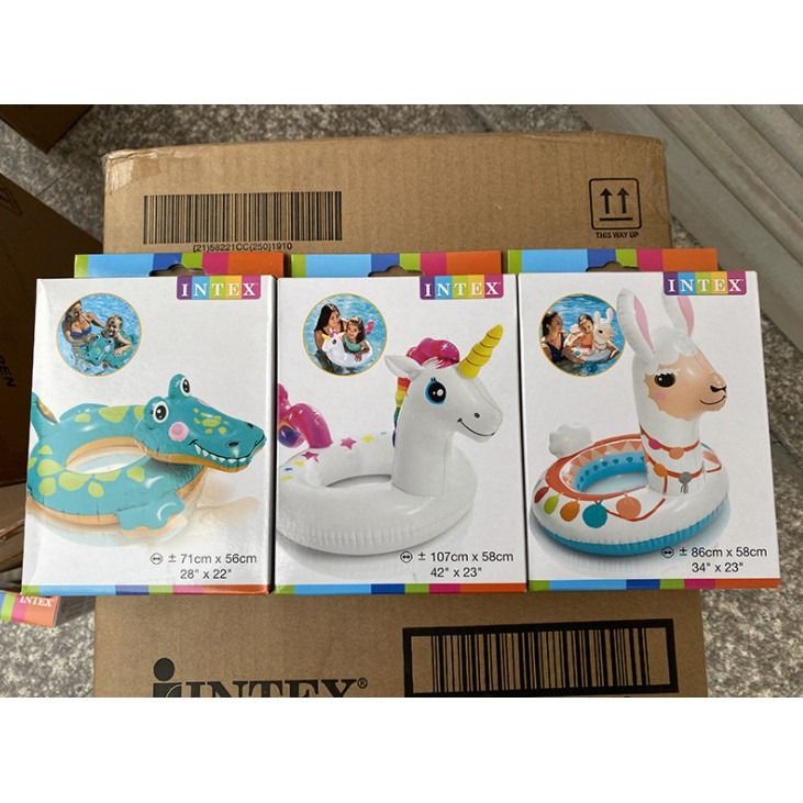 INTEX Kid Cartoon Inflatable Swimming Float with Seat （Car style animal ...