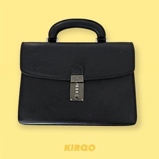 IPAM BUSINESS SMALL BRIEFCASE BLACK LEATHER BAG | Men’s