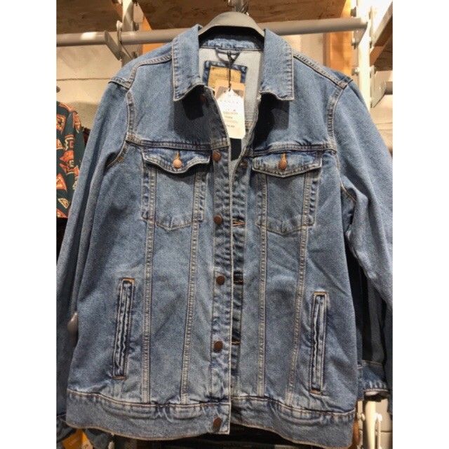 Jaket denim sales pull & bear