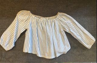 Just G off shoulder stripes blouse