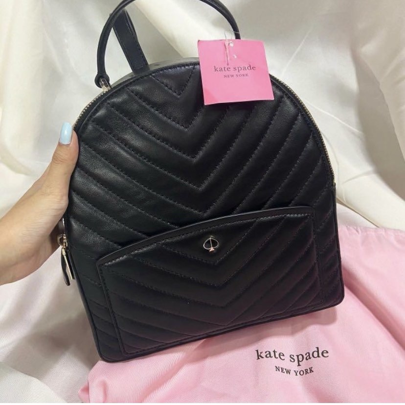 Kate Spade Amelia Medium Backpack Black, Women's Fashion, Bags