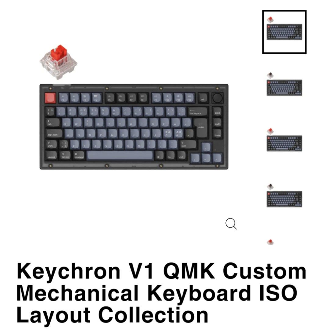 Keychron V1 QMK Custom Mechanical Keyboard ISO Layout Collection