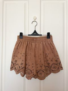 Laser cut print shorts