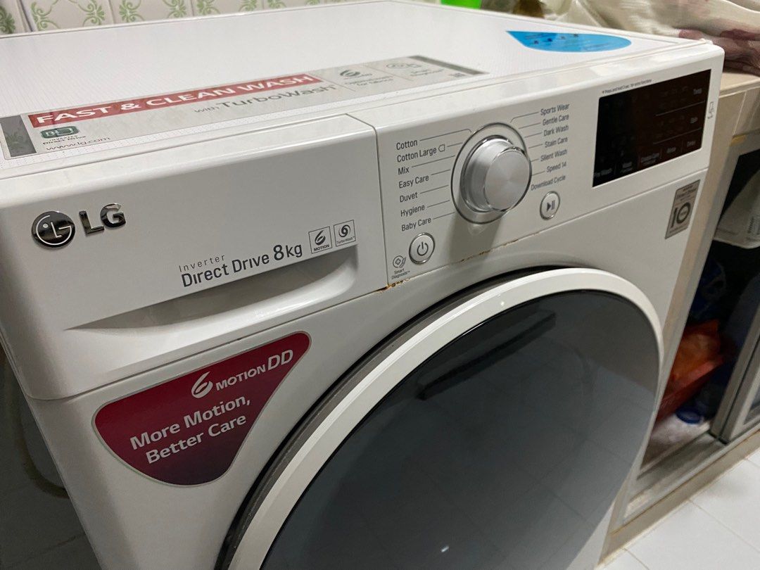 LG Direct Drive 8kg Washing Machine, TV & Home Appliances, Washing