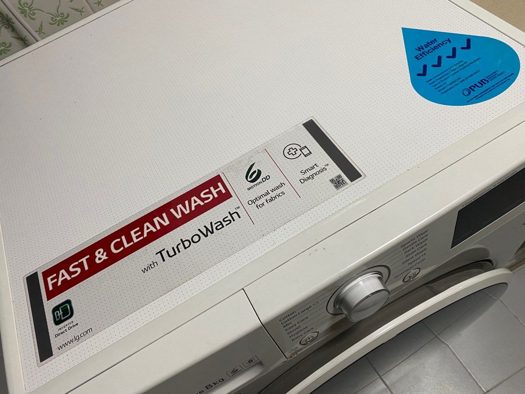 LG Direct Drive 8kg Washing Machine, TV & Home Appliances, Washing
