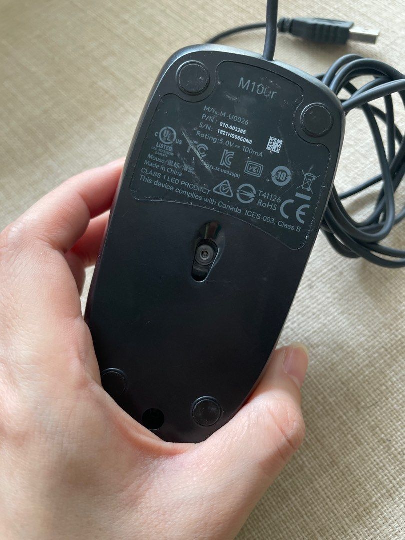 Logitech Mouse M100r, 電腦＆科技, 電腦周邊及配件, 電腦滑鼠及相關產品 - Carousell
