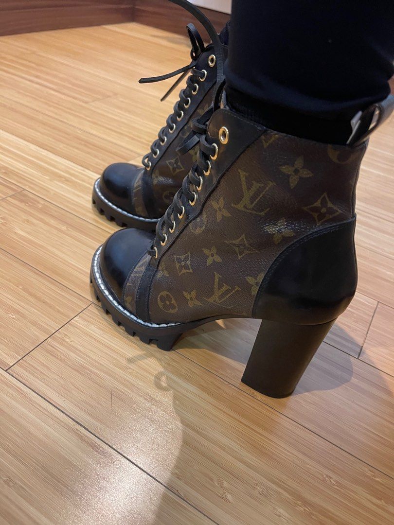 Louis Vuitton Boots (Category: Boots) located in Paranaque City. Submitted by santaeulalia (Listing ID 1214899282, Image 2). Description: SRP 1330 euros or 72k php No box and dustbag. Will try to search for it or provide a different dustbag. Used 2x only. Bought from Louis Vuitton Paris. Size EUR 38.