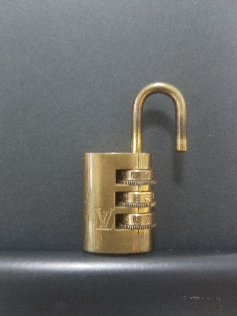 Authentic LOUIS VUITTON Combination Brass Padlock