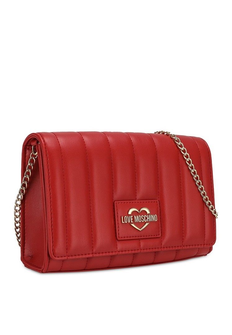 Love Moschino Red Quilted Chain Bag Women s Fashion Bags