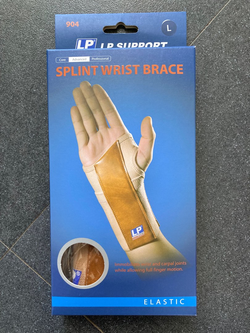 LP SUPPORT Splint wrist brace (right hand, large size), Health & Nutrition, Braces, Support