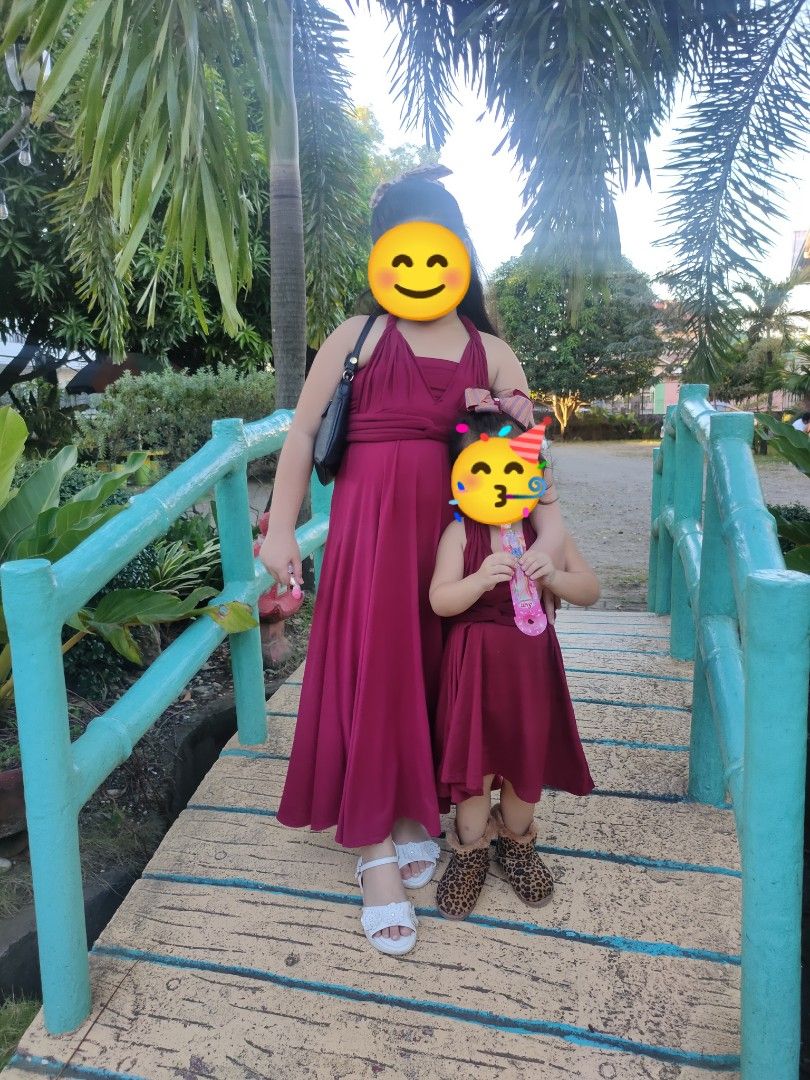 Infinity dress for kids maroon new arrivals