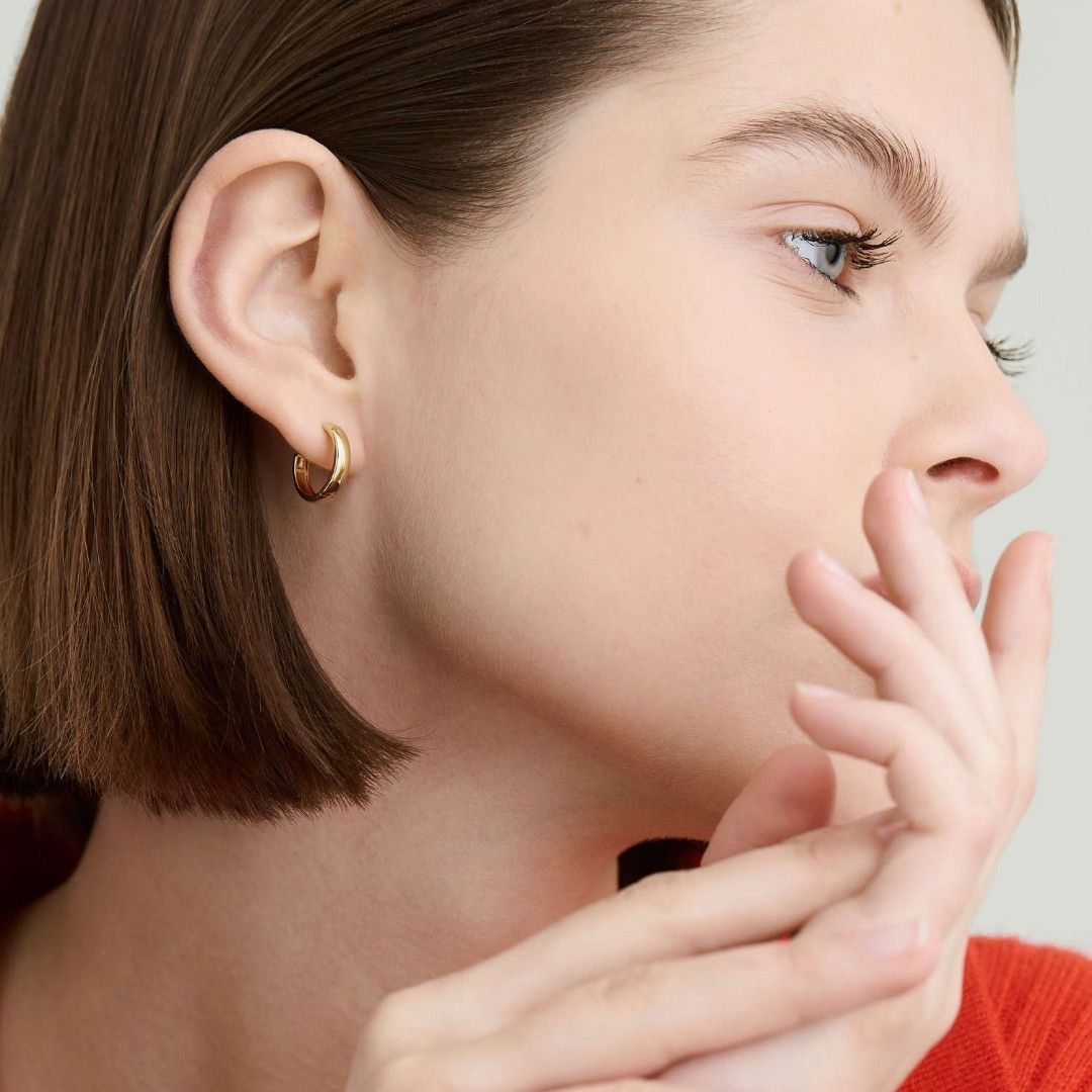 Mejuri Bold Small Hoops 14k Yellow Gold