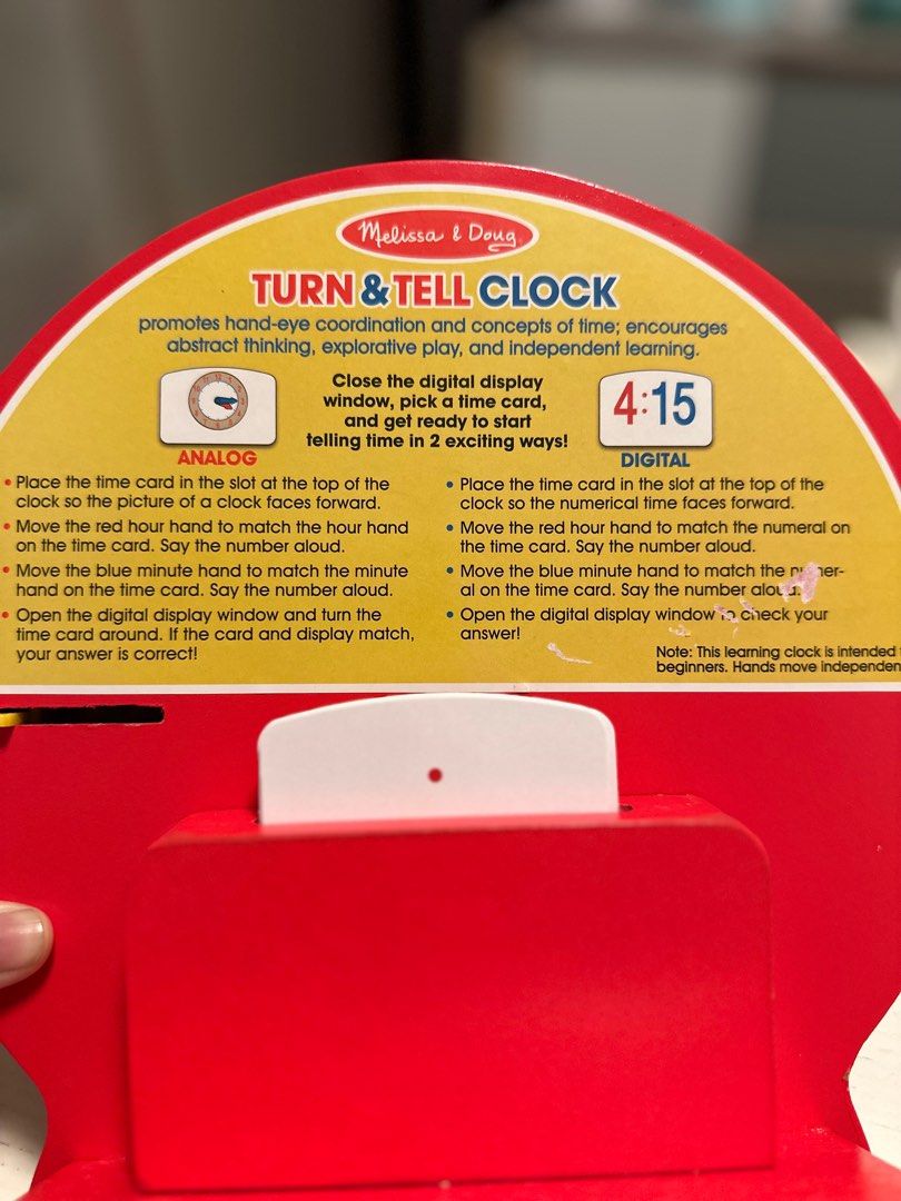 Digital Clock For Classroom Melissa & Doug Turn And Tell Clock Developmental Toy Motor Skills