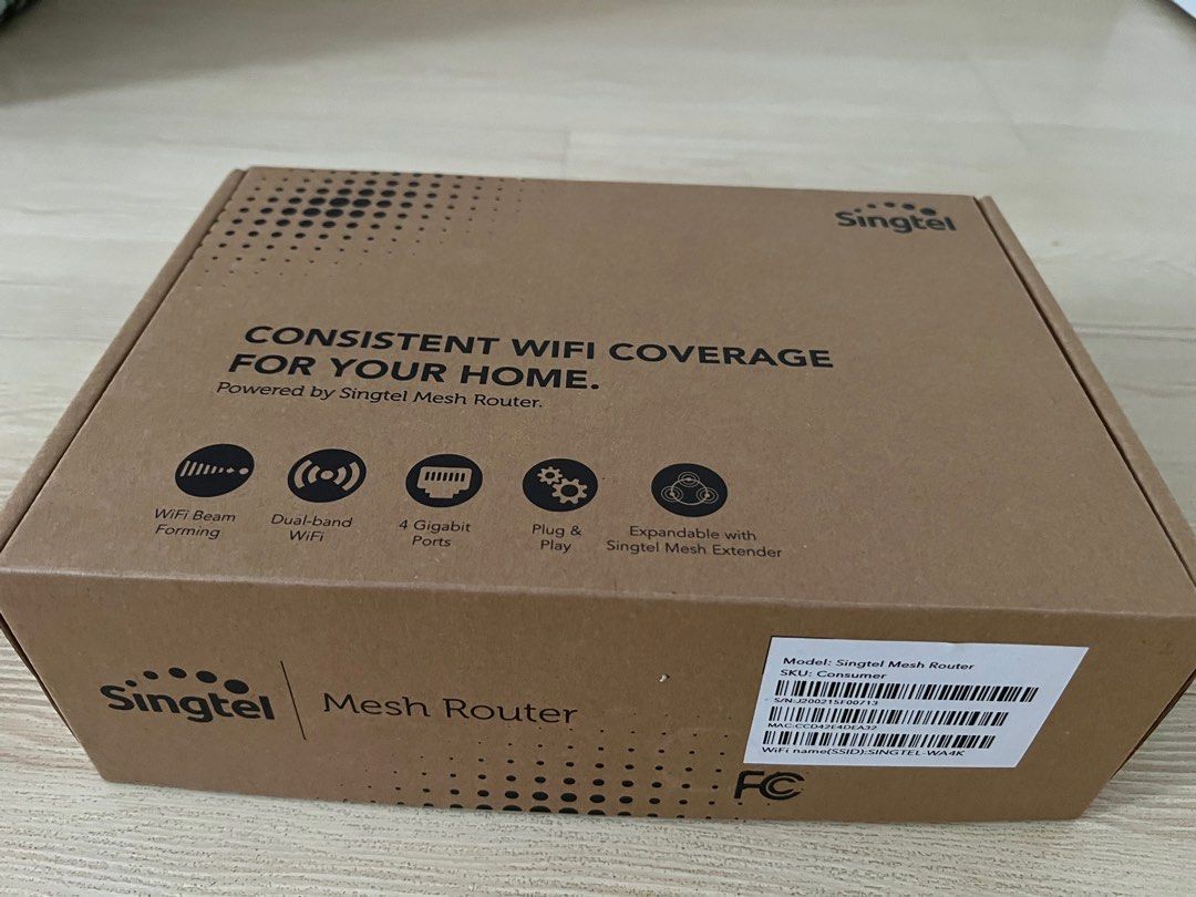 Mesh router (SingTel), Computers & Tech, Parts & Accessories ...