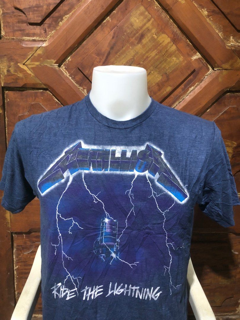 Metallica Ride The Lightning Shirt, Men's Fashion, Tops & Sets, Tshirts &  Polo Shirts on Carousell