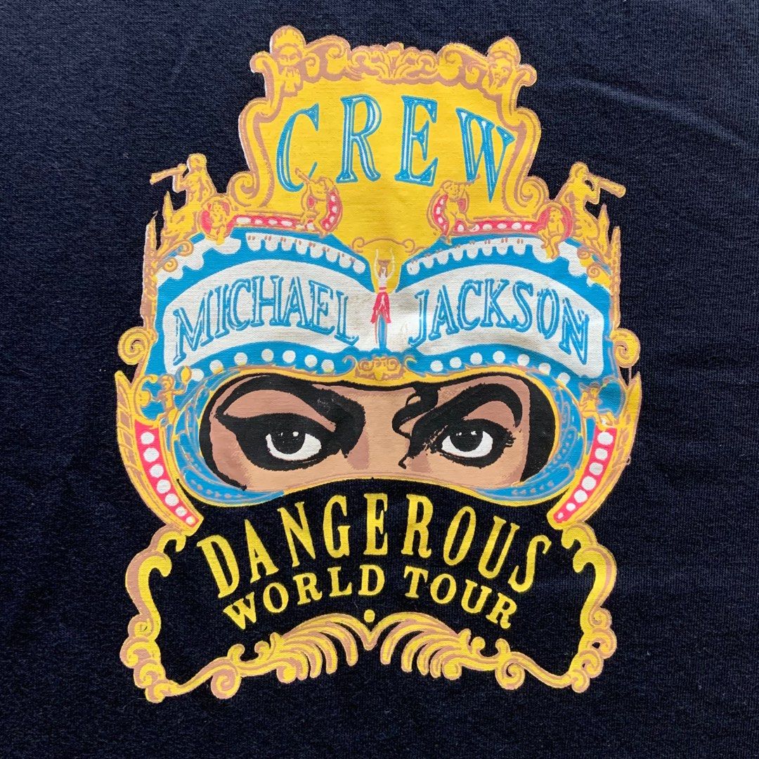 Michael Jackson Dangerous World Tour Crew Tee Hard Rock Cafe Crew T michael-jackson-dangerous-world-tour-crew-tee-hard-rock-cafe-crew-t