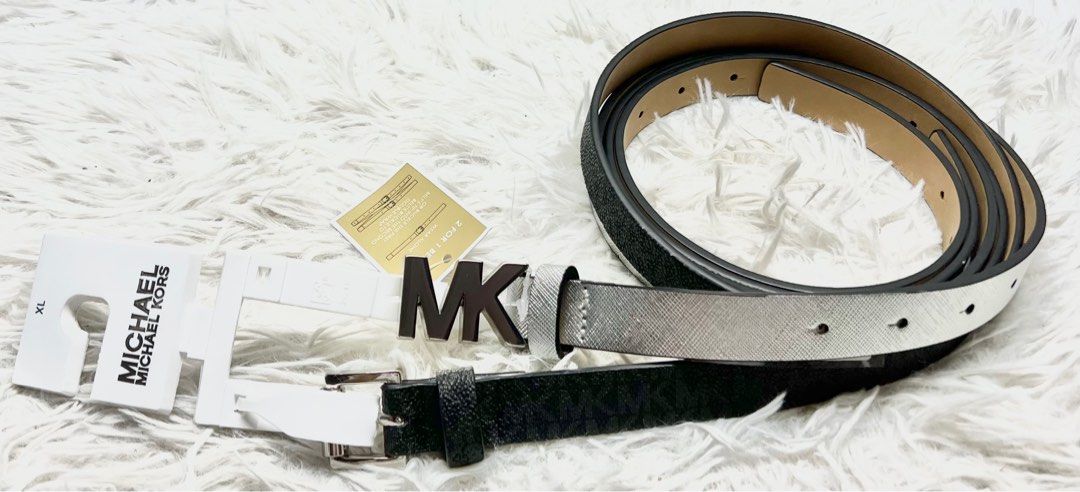 Silver michael kors belt on sale