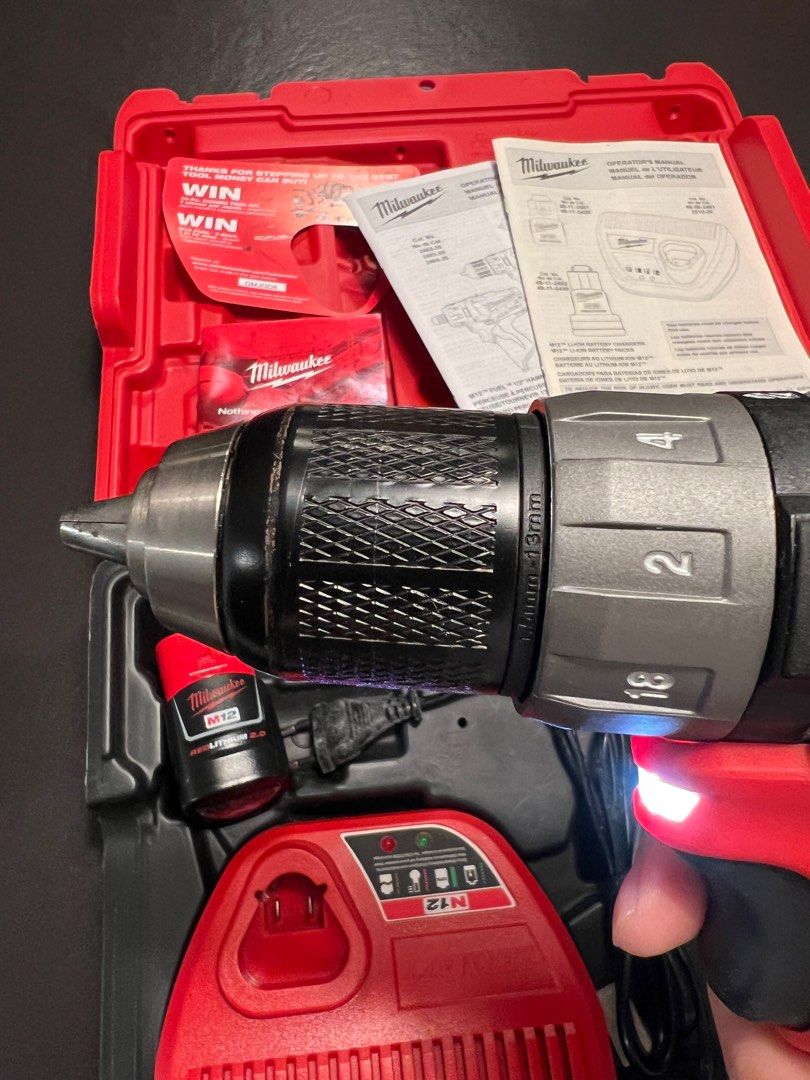Milwaukee M12 Fuel Brushless Hammer Drill, Furniture & Home Living